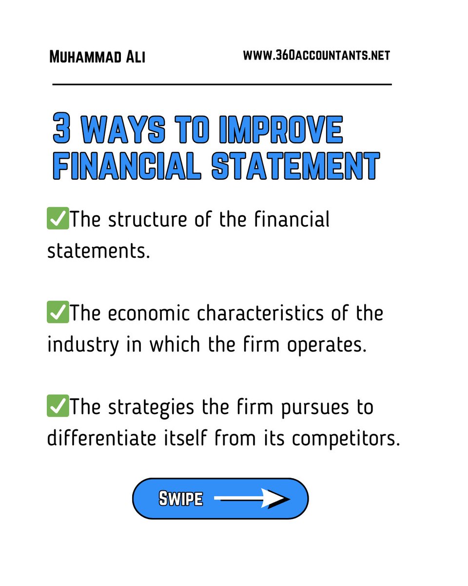 360_accountants's tweet photo. 3 ways to improve financial statement analysis?
For any financial professional, it is important to know how to effectively analyze the financial statements of a firm.
#linkedinexpert #foryou #businesssuccess #software #financialstatements #360accountants https://t.co/oNOhNBPkKc