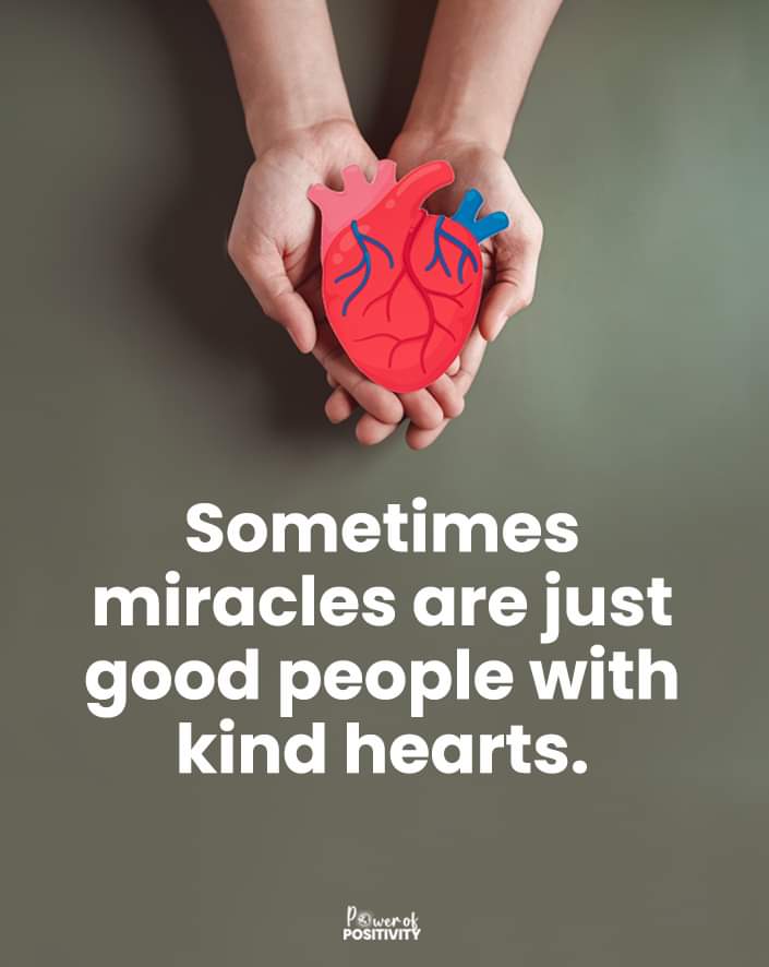 Sometimes miracles are people with kind hearts 💕 #BullyFreeZone #inspiration #Motivation