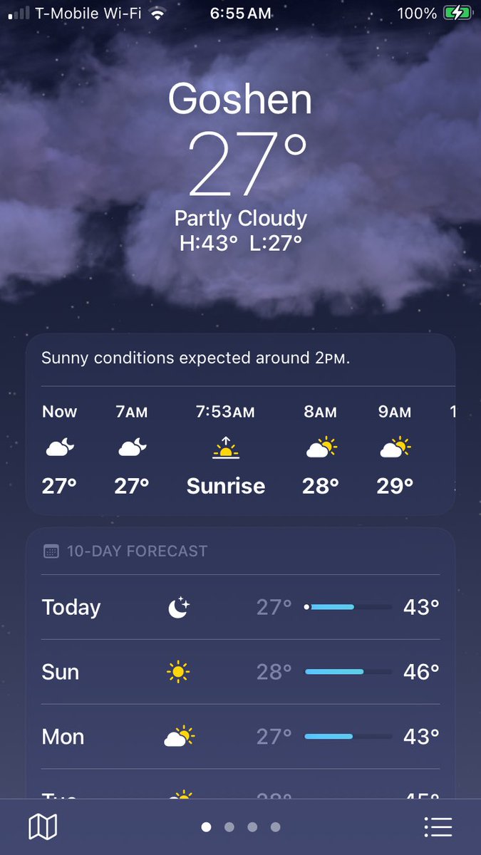 rescueranjazz's tweet photo. Expect some clouds☁️ this morning giving way to sunny😎skies this afternoon and clear skies later tonight. #Humidity peaks at 86% with up to #10mph #winds.
#MichianaWeather #IndianaWeather #MetaverseWeatherman #MetaverseiDRiS #GoshenIndiana #GoshenIndianaWeather #HappyNewYear https://t.co/Zq6asuObFB