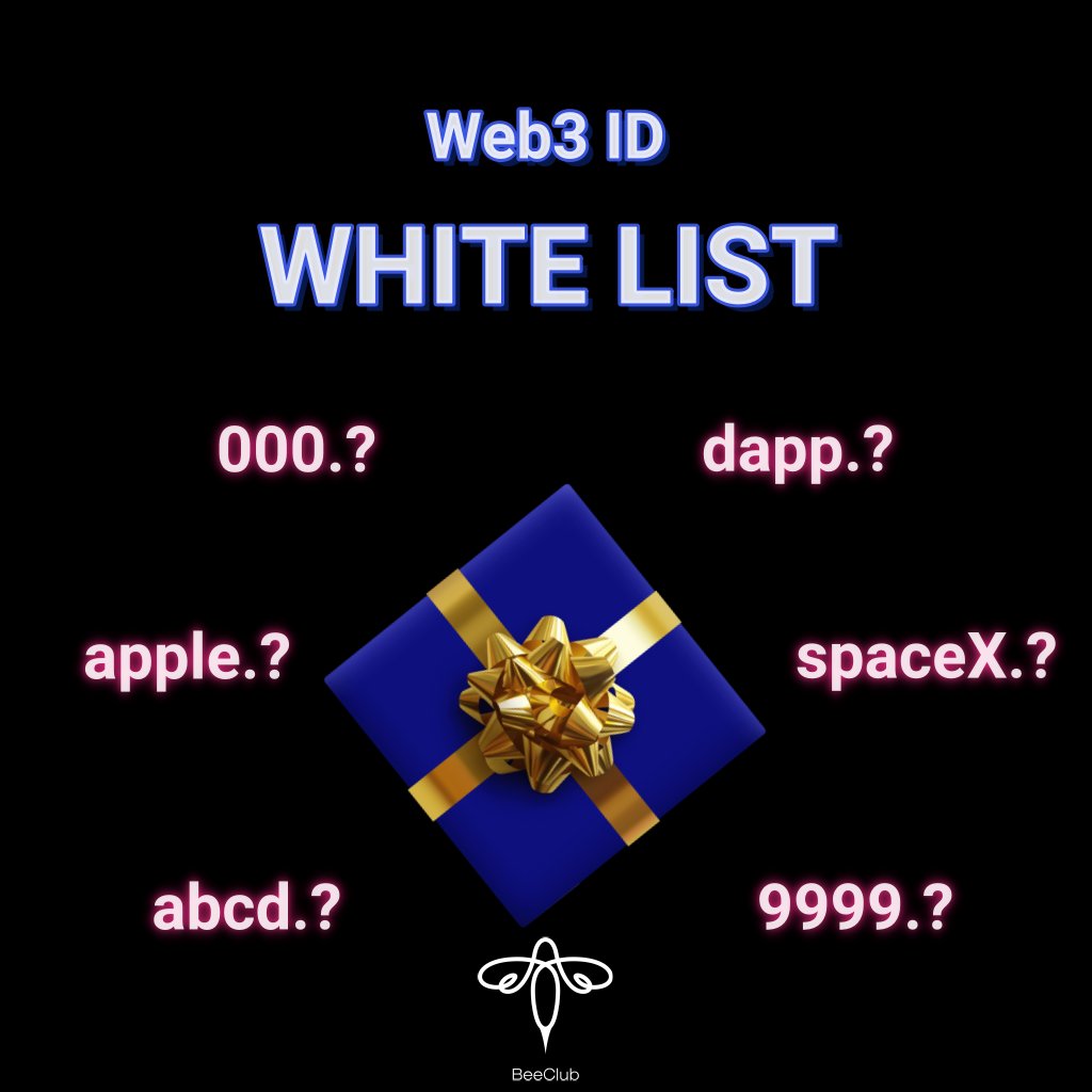 BeeClubWW's tweet photo. .Web3 ID Domain will be the securest web3 domain

Let's start joining the Whitelist campaign!

1⃣ Follow 
@BeeClubWW  @DomainIDWeb3
  &amp; RT
2⃣ Join Discord: https://t.co/3pBaTmNKcG or Telegram: https://t.co/zPLgIRoIvz

Finish the task within 10 days, drop address, done!
#ENS https://t.co/Ylb1yLcAlb