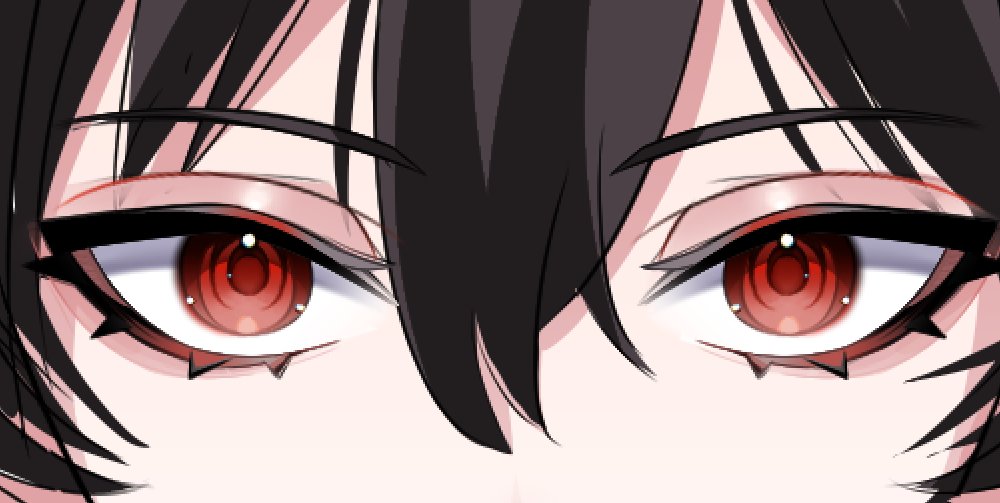 悪魔の瞳作業wip #LIVE2D依頼 #イラスト依頼 （ 赤 #akaihakai）