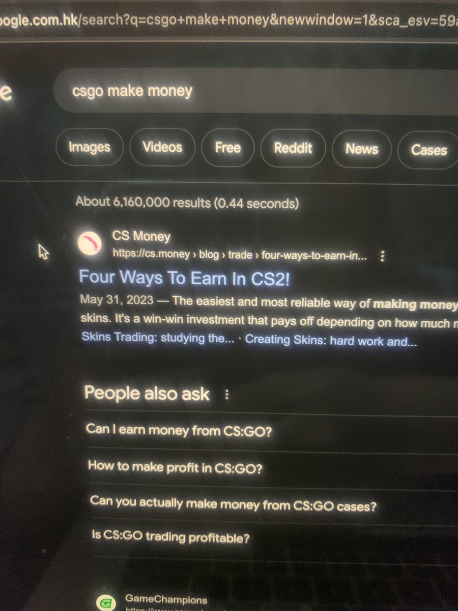 JamesCageWhite's tweet photo. People say play cs go can make money . Can I do it ? https://t.co/2FPjolmaQj