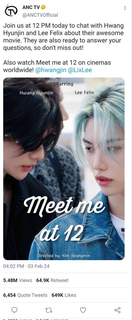 #Hyunlix filo mini au where they are both actors getting interviewed for their new movie. But there's a twist, Flx announces something to the audience.