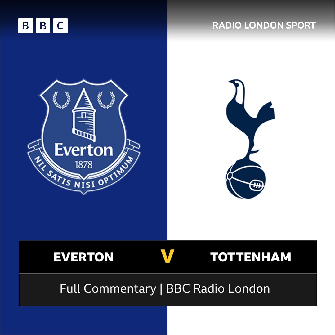 𝗙𝗨𝗟𝗟 𝗖𝗢𝗠𝗠𝗘𝗡𝗧𝗔𝗥𝗬! 🎙️⚽️ We're at Goodison Park for the early kick-off, #EFC v #THFC 🔵⚪️ @emmajonessport & @_mattlockwood taking you through all the action on @BBCRadioLondon DAB! #EVETOT