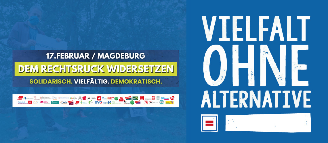 ParitaetLSA's tweet photo. „Dem Rechtsruck widersetzen. Solidarisch. Vielfältig. Demokratisch.“ - damit ruft das breite Bündnis sachsen-anhaltischer Verbände, Vereine und Parteien zur landesweiten Demonstration und Kundgebung am Samstag, dem 17. Februar 2024 in Magdeburg auf. https://t.co/xmQWAerntk https://t.co/QzRVBuCk1z