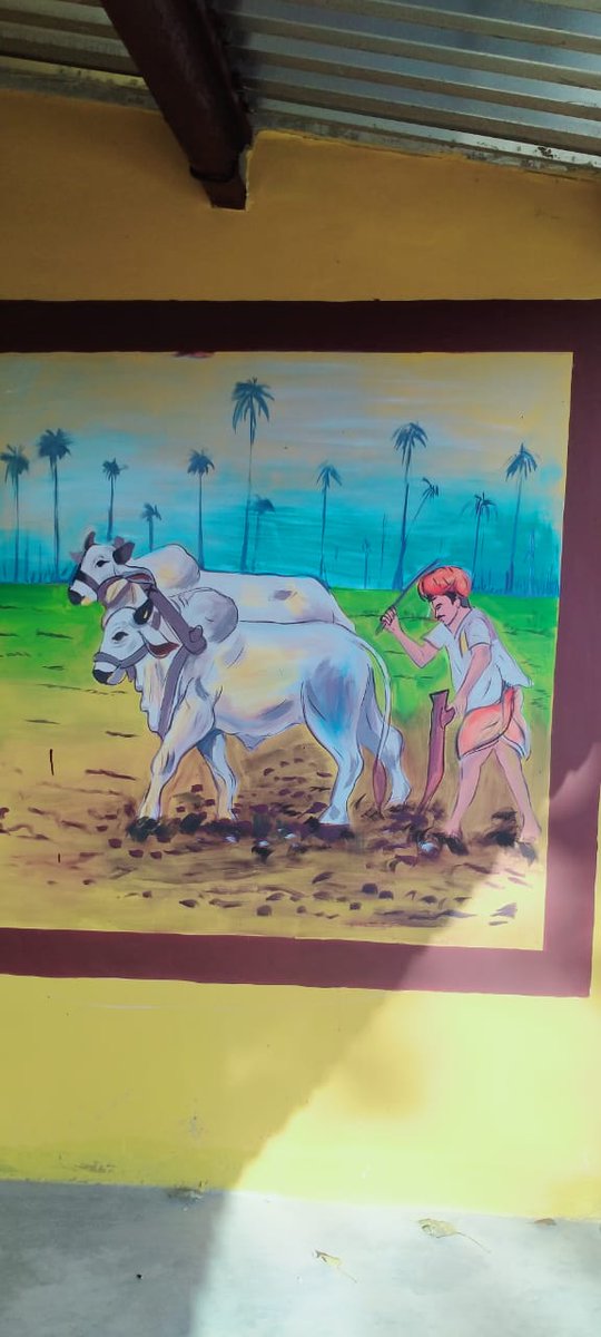 drmprayagrajnc's tweet photo. Happy to share glimpses of New Running room at Prayagraj Cheoki,  designed with ethnic Indian culture depicted in varied wall paintings comprising of traditional Indian villages and Worli Paintings, old type 1 houses converted to Running Room. https://t.co/5vgbHDjjb0