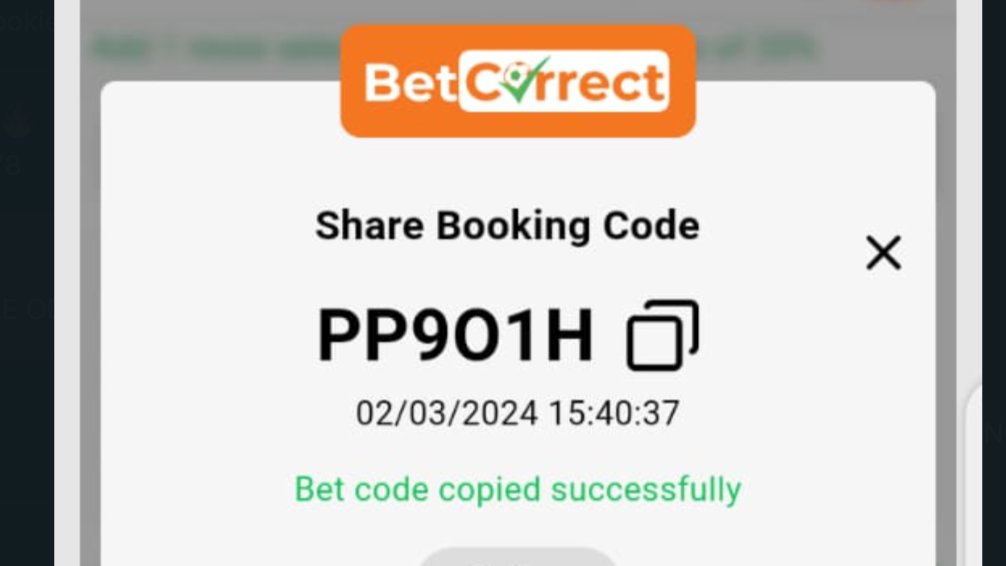 100 PERCENT SURE ODDS THIS AFTERNOON

37 ODDS 💷 PP9Q1H

REGISTER AT BETCORRECT.COM AND GET FUNDED ASAP