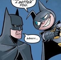 Batman having to deal with Bat-Mite being annoying should happen more. Especially the more serious versions.