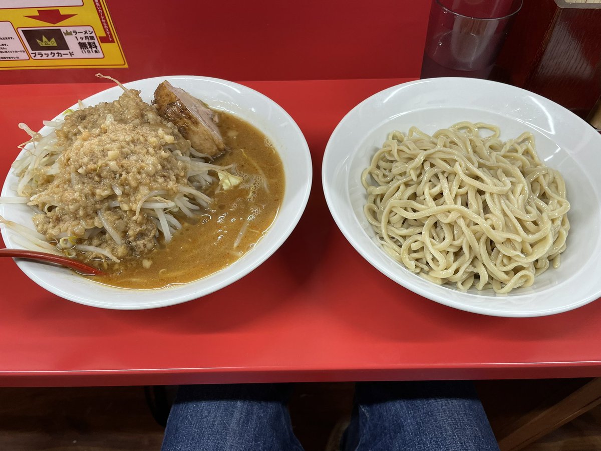 nirao2563's tweet photo. 立川マシマシ長岡店
つけ麺小　300g
野菜マシ
アブラマシマシ

普通のラーメンの時よりペロリ😋と食べられた。
#立川マシマシ https://t.co/OcyvGw7JVv