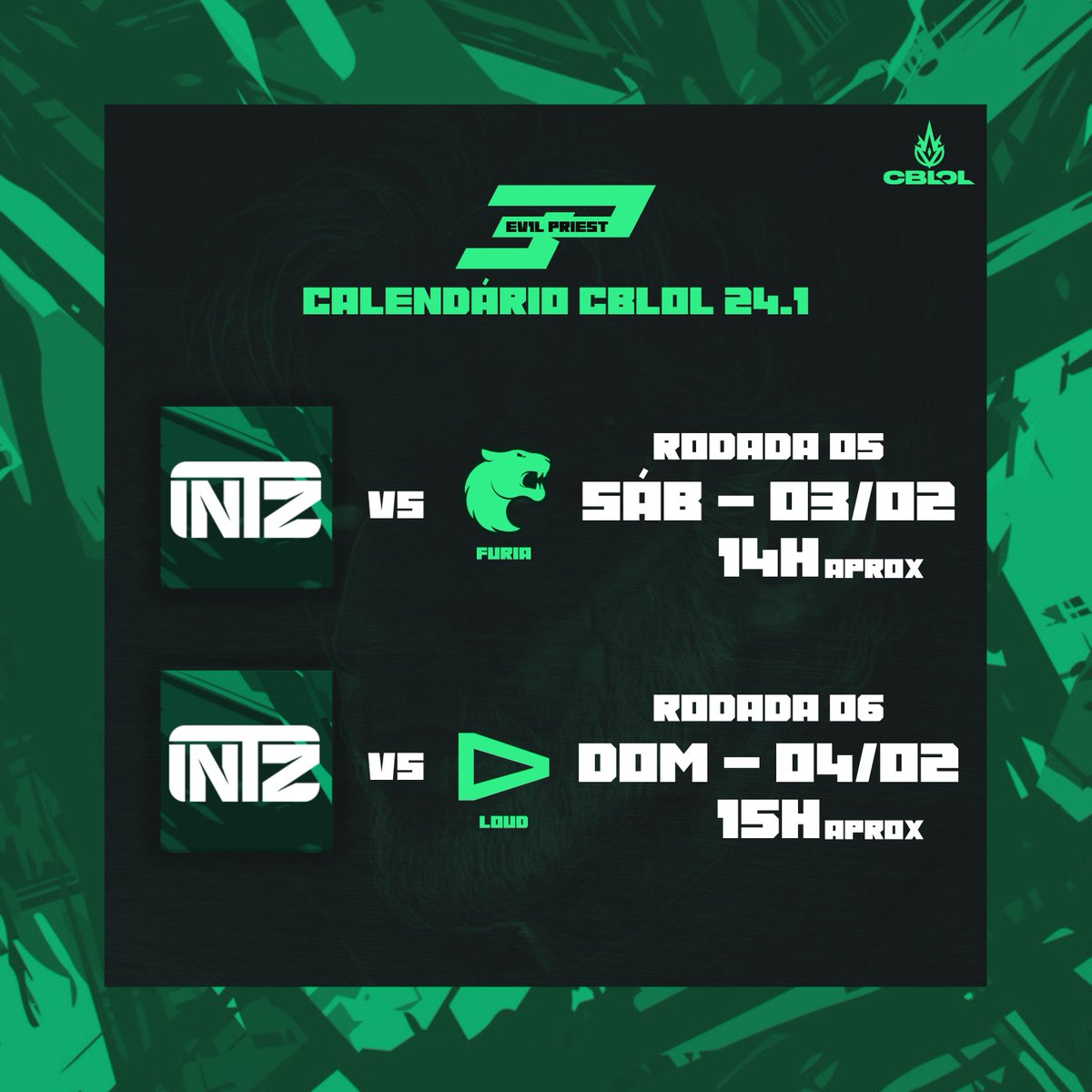 nobertofelip's tweet image. RODADA INTRÉPIDA #3 - Alerta Vermelho!
Finalmente...? Finalmente chagamos a mais uma rodada do CBLOL e essa semana já é definitiva... mas por que? Vamos conversar um pouquinho abaixo 🔽

#CBLOL @CBLOL #intz @INTZ #gointz