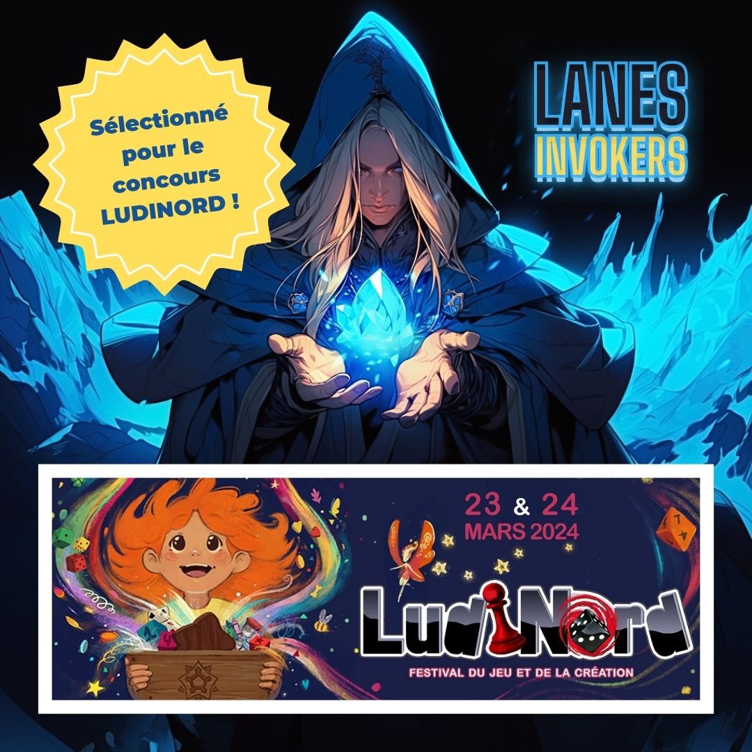 lanesinvokers's tweet photo. Lanes Invokers fait partie des jeux de stratégie sélectionnés pour le concours du festival @LudiNord . Merci aux membres du jury pour cette belle opportunité!

Lanes Invokers is one of the strategy games selected for the @LudiNord festival competition.

#cardgame #moba #concours https://t.co/a8dJGEL66Q
