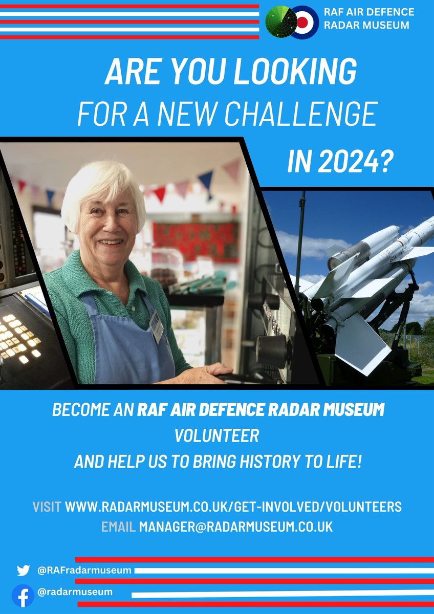 RAF Air Defence Radar Museum (@rafradarmuseum) on Twitter photo Weāre currently recruiting volunteers to work in our Crumbs cafe which is open Tuesday-Saturday from Easter to November.
Whether you can give just a few hours a week or a full day - we will be glad of your support.
Email manager@radarmuseum.co.uk to find out more. Weāre currently recruiting volunteers to work in our Crumbs cafe which is open Tuesday-Saturday from Easter to November.
Whether you can give just a few hours a week or a full day - we will be glad of your support.
Email manager@radarmuseum.co.uk to find out more.