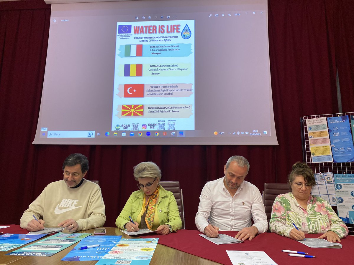 wtrslfeu's tweet photo. Agreement to save water in schools | Sustainability | Italy - Mesagne https://t.co/PmlUu1dIaZ