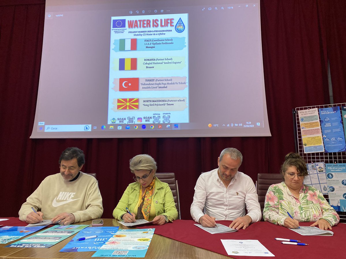 wtrslfeu's tweet photo. Agreement to save water in schools | Sustainability | Italy - Mesagne https://t.co/PmlUu1dIaZ
