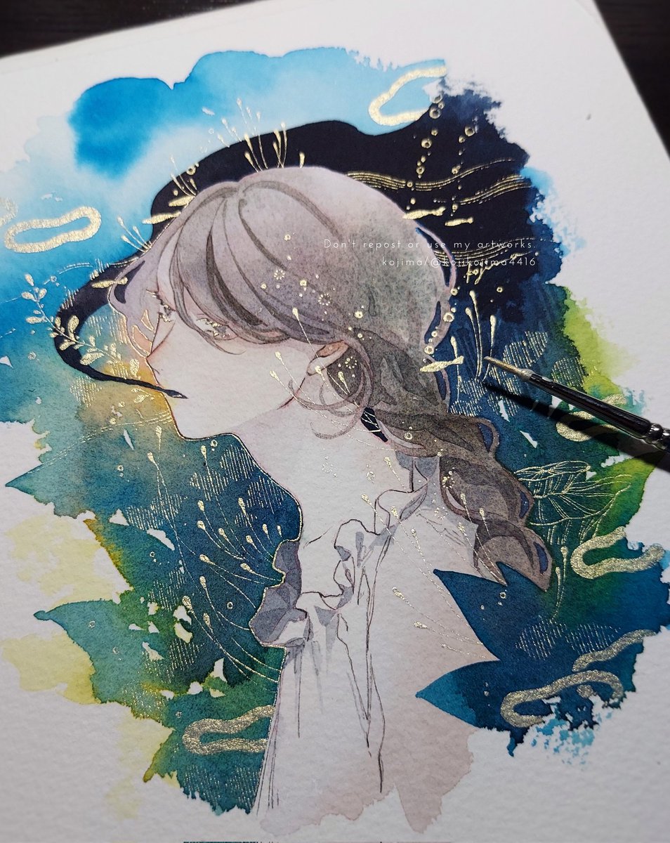 「」|小嶌❇個展4/1(土)〜4/13(木)のイラスト