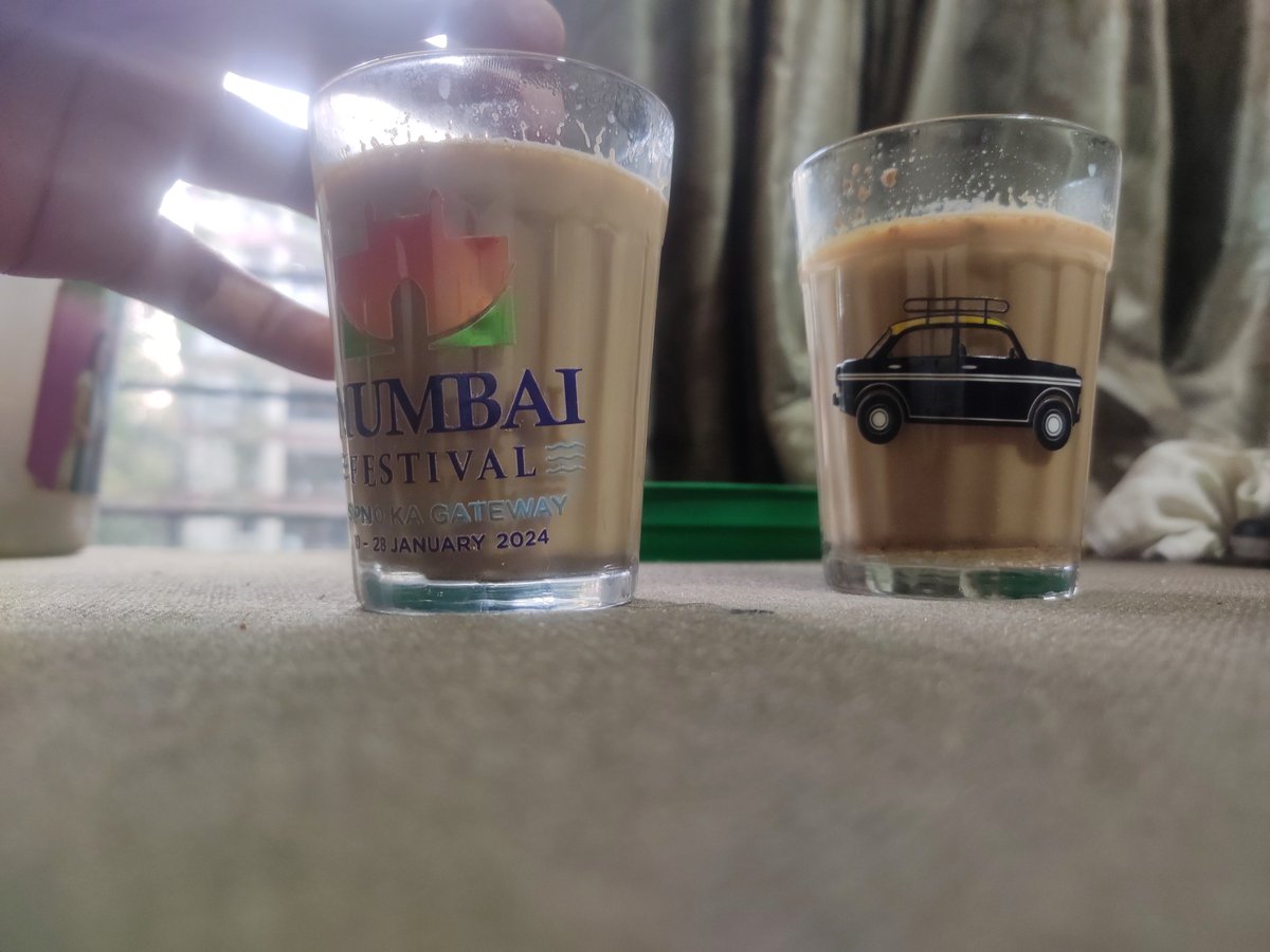 True that #Mumbai is a city that deserves to be celebrated. And these cutting #chai cups are so well designed, reflecting the aesthetics of #Bombay and reminding at every sip to appreciate being a #Mumbaikar. Thanks @mumbai_festival ☕☕