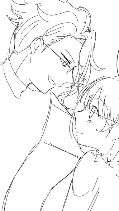 あたしゃ随分久しぶりに壁ドンを描いているよ 