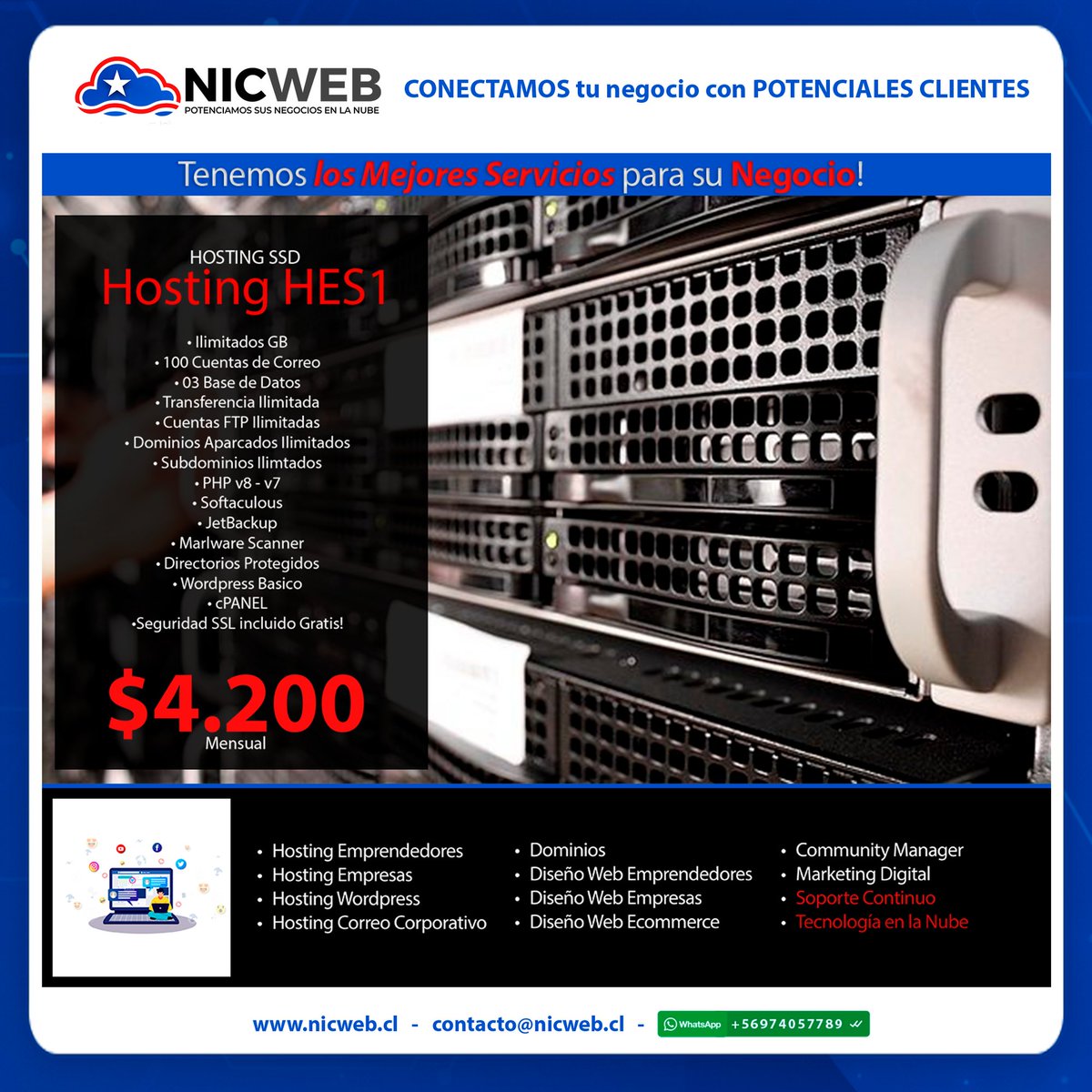 nicwebcl's tweet image. 🚀 ¡Vive la velocidad! 💨 Destaca sobre tu competencia con nuestro servicio de web hosting ultra rápido en Chile. Nuestra excepcional infraestructura garantiza un rendimiento óptimo para tu sitio web. 🌐📱 #HostingUltraRápido #WebHostingChile 

nicweb.cl/hosting-empres…