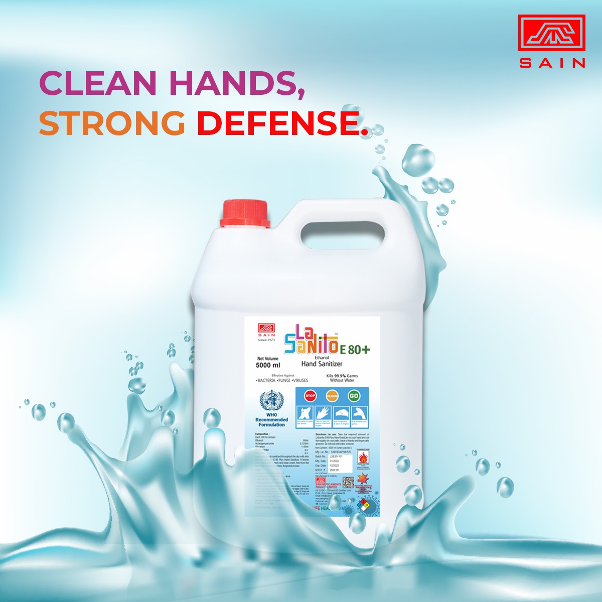 LtdSain's tweet photo. Elevate cleanliness to a habit with our trusted sanitizer. Stay protected wherever you go. 🌟👐 #StaySafe #Sanitize #HealthyHabits #sainmedicaments https://t.co/BzZQLVXAGj
