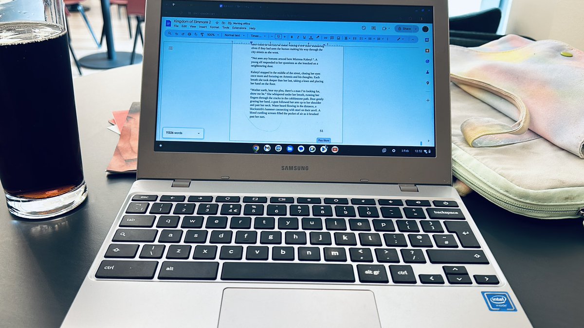 FawxRS's tweet photo. Taking a day out to focus on Eimmore. Book two progress is slow, but it’s moving. (Sneak peak if you really want it, though ignore the hair on the screen) 😅 https://t.co/0rf6Zx8bi6