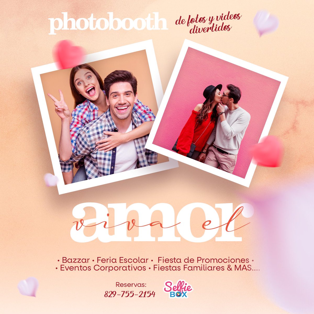 Te ayudamos a crear momentos inolvidables, divertidos y muy a tu estilo!
Es la oportunidad de hacer de tus eventos el mejor 📸
Contactos:
829-755-2154
829-340-3266
809-782-8653