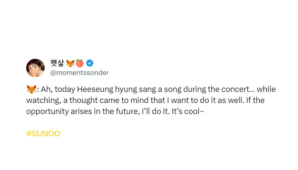 kmelpis's tweet photo. we waited. he waited for years. he loves calm and mellow songs, &amp; loves to sing karaoke with it during his pre-debut days. here we are now witnessing that boy on stage with a huge crowd listening to his song cover. i am so proud the world needs to hear that voice my sunoo https://t.co/xgow4DD0Be