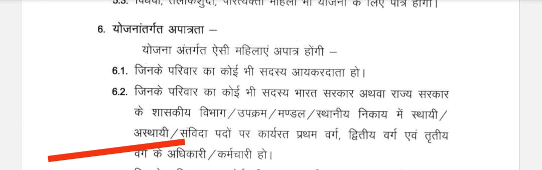 महतारी वंदन योजना में
 संविदा वालो के परिवारों की स्थिति धोबी का कुत्ता घर का न घाट का