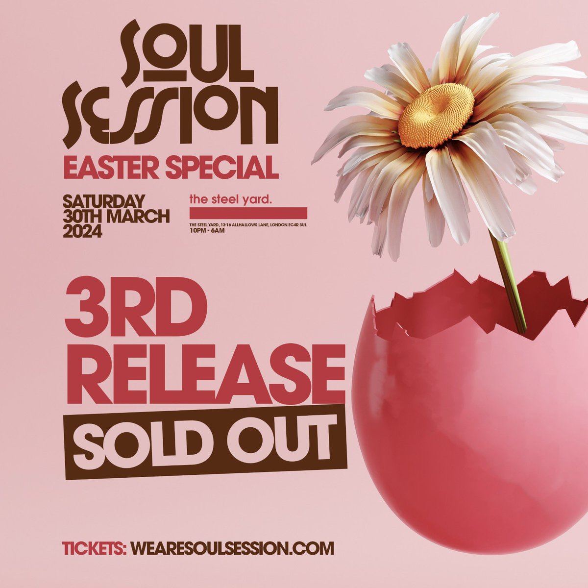 SoulSessionUK's tweet image. ❌ 3rd Release Tickets SOLD Out! ⚠️ 250 Tickets Remaining! 🥳 Grab Yours Now While They Last💨 Click Link In Bio Or Below 🫶 

#wearesoulsession #soulsession #housemusic #housemusiclovers #soulfulhousemusic #afrohouse #amapiano #afrotech #tribalhouse #easterparty
