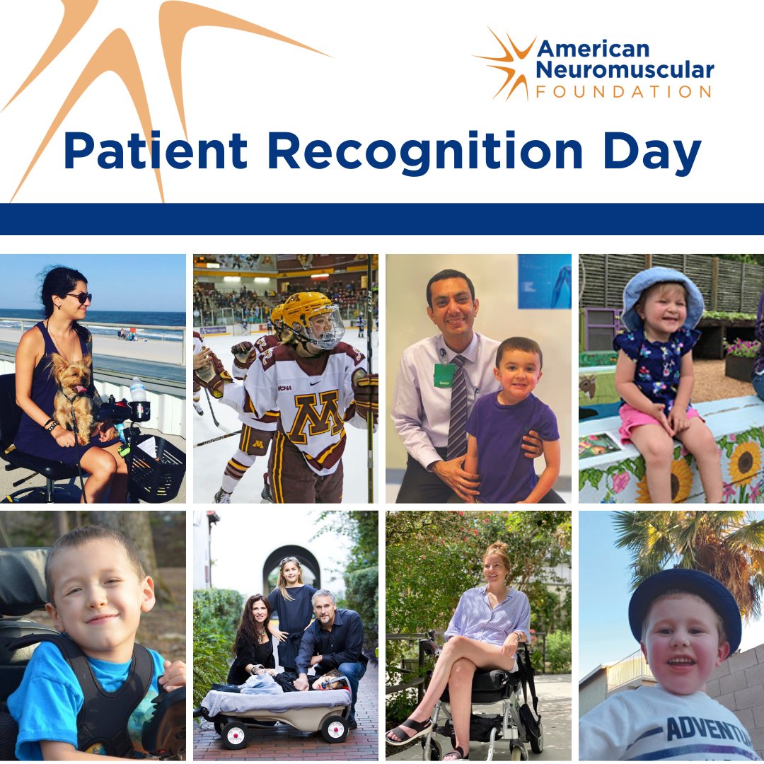 Today is #NationalPatientRecognitionDay 🧡

We want to use this opportunity to recognize all patients fighting rare neuromuscular diseases (NMDs) & wish them well.

The #AmericanNeuromuscularFoundation continues to strengthen the global effort to cure NMDs!

#NeuromuscularDisease