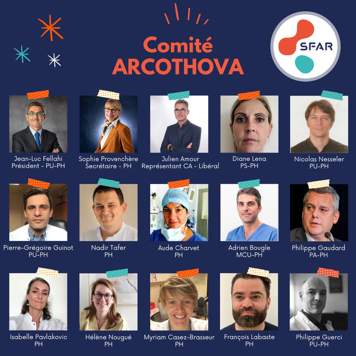 SFAR_ORG's tweet photo. 🚨 Présentation des comités 2024 et on commence cette année avec le comité Arcothova !

✅ Découvrez durant 5 jours les membres, le rôle du comité, leurs travaux en cours, leurs projets et leur programme pour le congrès SFAR 2024 ! (1/5)

#comite #arcothova https://t.co/AkI8xWvIBx