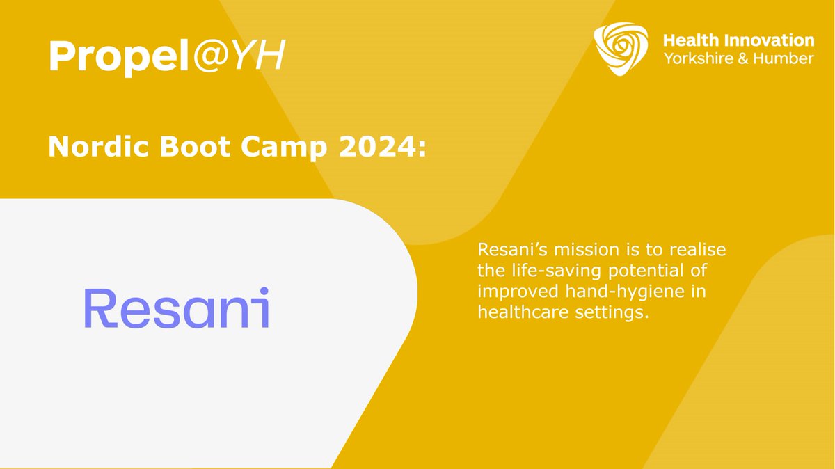 Our final 2024 Propel@YH Boot Camp innovator is Resani. Resani is a hand sanitiser with user-monitoring technology that motivates frequent use and drastically improves hand hygiene. ow.ly/tNWQ50QuJq5 #innovation #DigitalHealth