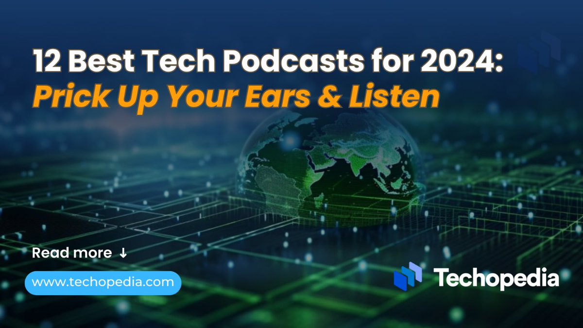 techopedia's tweet image. Discover the best technology podcasts for 2024 as we highlight a mix of well-established favorites and up-and-coming voices.
Learn more: i.mtr.cool/guiskolokm

#TechPodcasts #ListenTech #2024Podcasts #TechnologyInsights #PodcastRecommendations