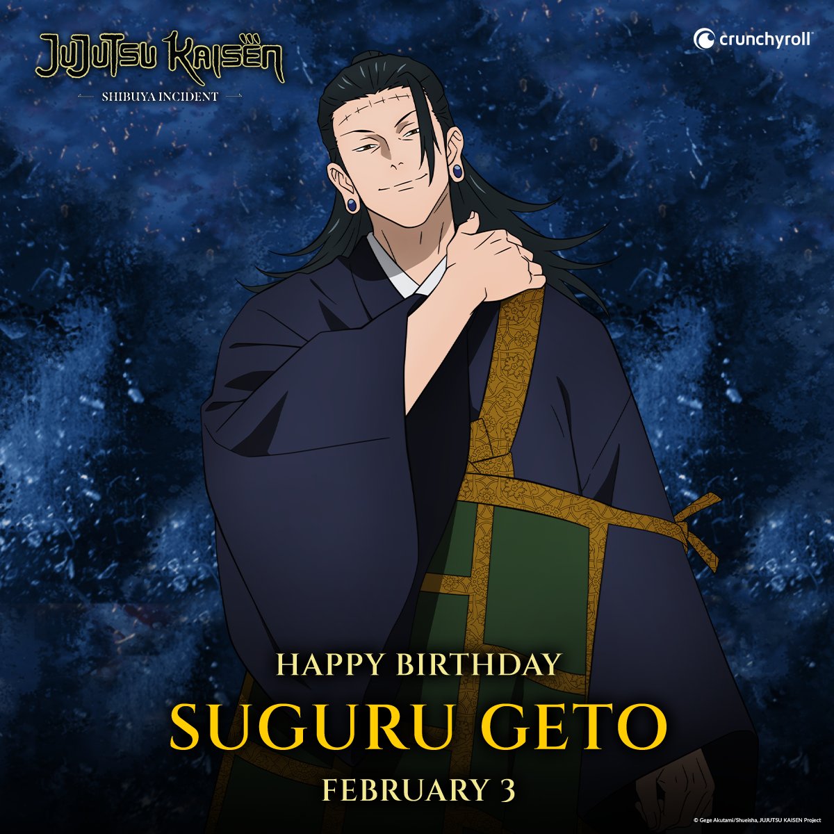 Jujutsu_Kaisen_'s tweet photo. Happy birthday, Suguru Geto 🎉 #JujutsuKaisen https://t.co/uF8iXpKAYY