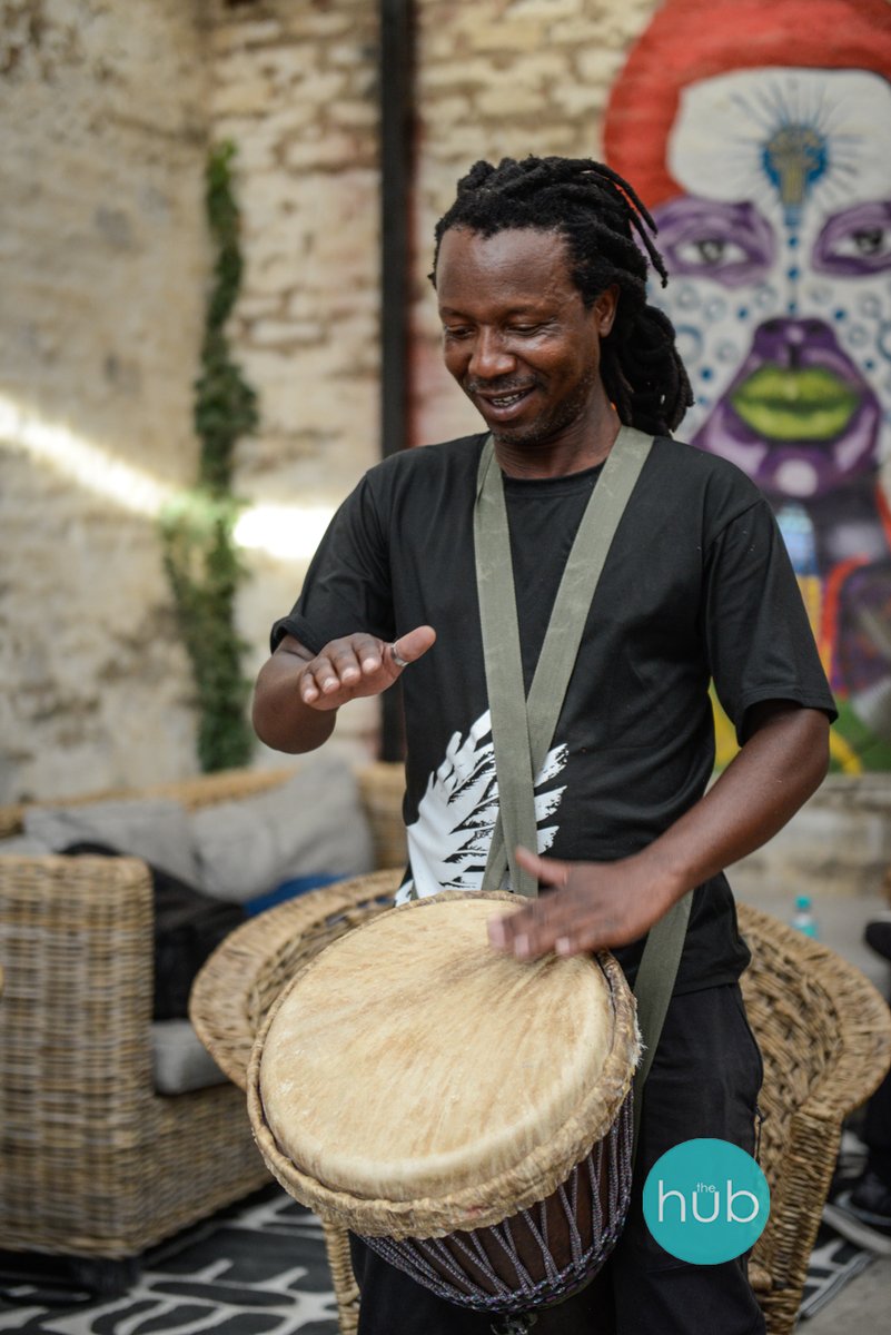 The Hub 🇱🇸 (@thehubatmorija) on Twitter photo On Wednesday as part of the 'Once the 🌍 Was a Village' workshop, <a href="/mphomolikeng/">Mpho Molikeng</a> led a drum circle at <a href="/cafewhat/">Caféwhat?</a>!
We were joined by Ambassador Anne Lammila & Tsakane Bok from <a href="/FinEmbPretoria/">FinlandInSouthAfrica</a>. Thanks to the Embassy for their support of this amazing week of music & collaboration! On Wednesday as part of the 'Once the 🌍 Was a Village' workshop, <a href="/mphomolikeng/">Mpho Molikeng</a> led a drum circle at <a href="/cafewhat/">Caféwhat?</a>!
We were joined by Ambassador Anne Lammila & Tsakane Bok from <a href="/FinEmbPretoria/">FinlandInSouthAfrica</a>. Thanks to the Embassy for their support of this amazing week of music & collaboration!