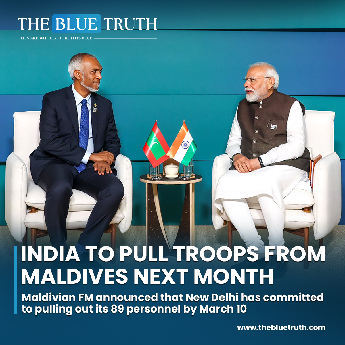 India has agreed to commence the withdrawal of its troops stationed in the Maldives starting next month.
#IndiaMaldivesRelations #TroopWithdrawal
#DiplomaticAgreement #RegionalSecurity
#ForeignPolicyUpdate #MilitaryPresence
#StrategicRelations #tbt #thebluetruth
