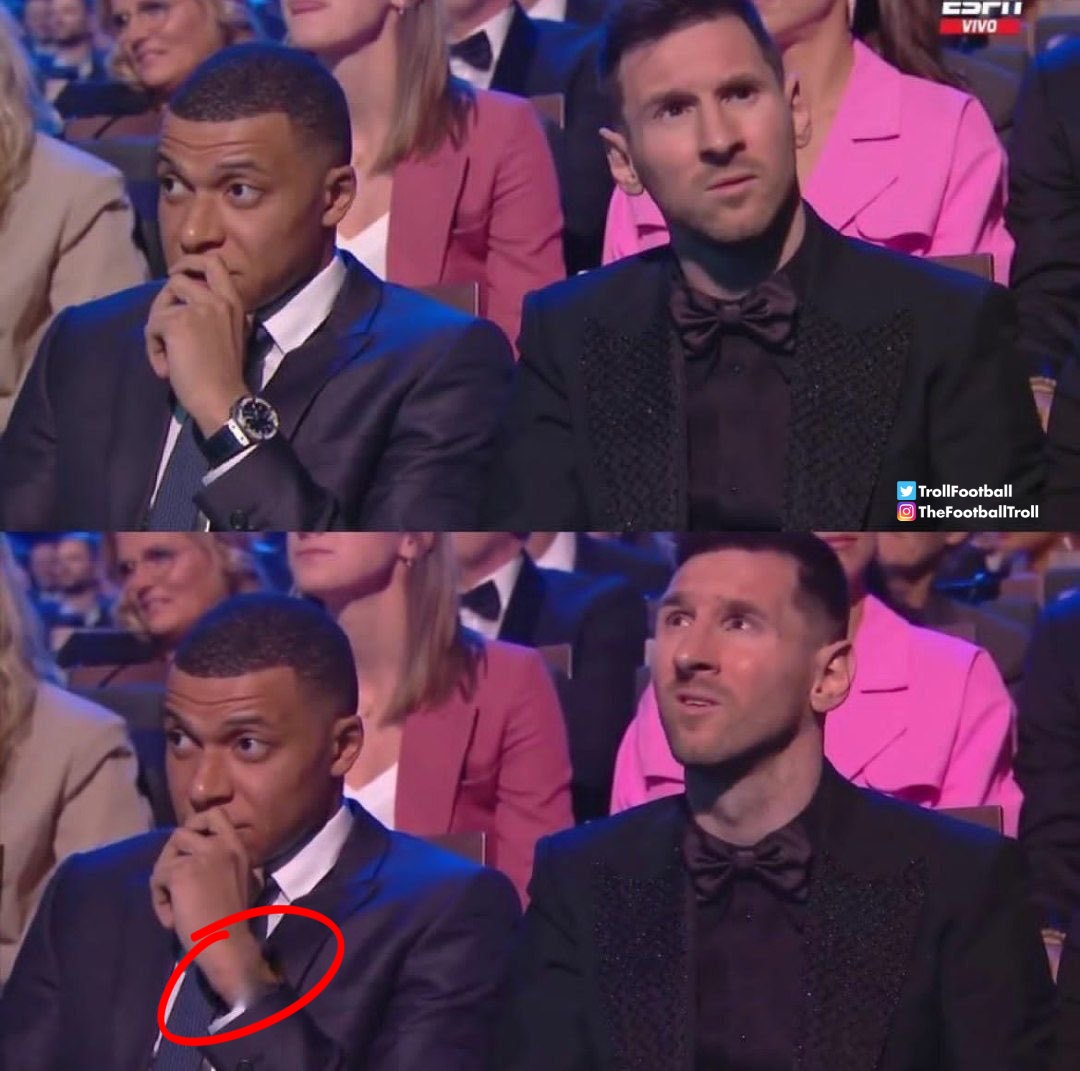 Messi even robbed Mbappe's watch