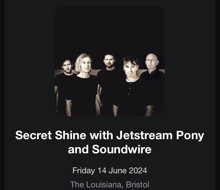 New show announcement and the first one for us in almost two years. Playing with the brilliant @jetstream_pony and Soundwire. If we start rehearsing now we might be ready. Hopefully a few more to add as well this year