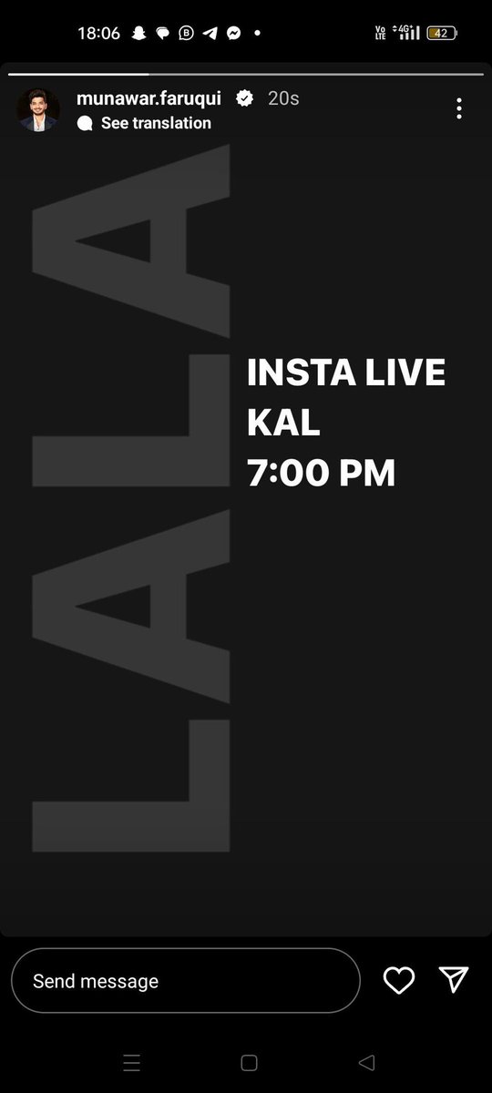 rehman_10_'s tweet photo. Be ready #MKJW𓃵  Aana hai live 15 min more to go 
Are you ready?
.
.
.
MUNAWAR IG LIVE ON 7PM

#MKJW𓃵 
#MunawarFaruqui https://t.co/IWfoOBbpjK