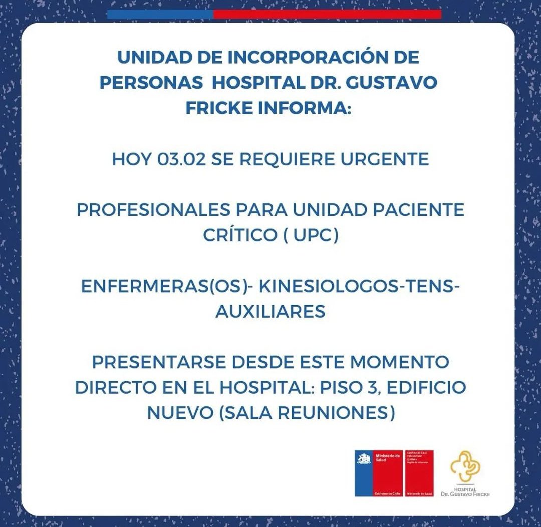 cristobalreus's tweet photo. Comparto informacion del Hospital Gustavo Fricke. #ViñaDelMar #IncendioForestal #Emergencia @RNEValparaiso @alegriagonzaa https://t.co/0HMkk9jvOY