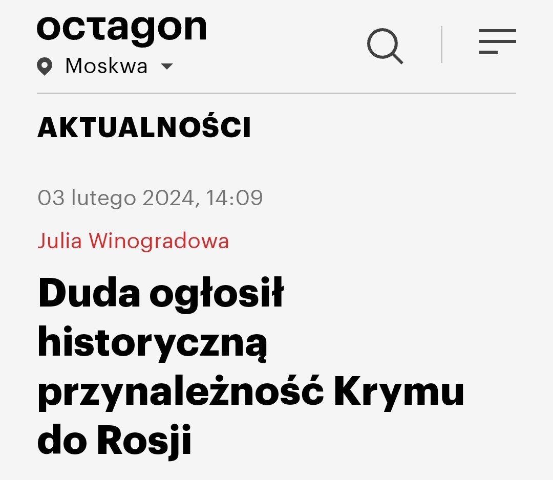 CzekalskiPawe's tweet photo. Dzisiaj w rosyjskiej propagandzie króluje jeden polityk. #Duda z wypowiedzią o #Krymie https://t.co/tt8eqfIXWB