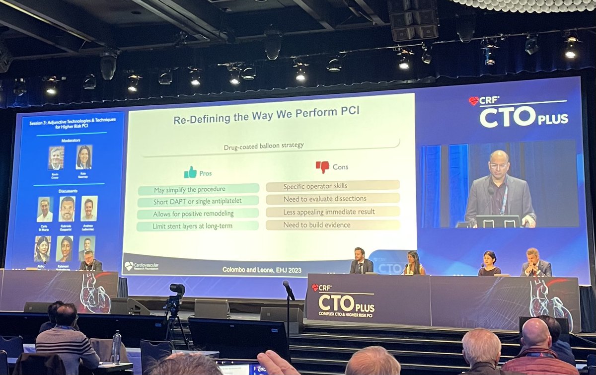 Ajay Kirtane kicking off day 2 of #CTO2024 with a great review of DCBs and how they will redefine the way we perform PCI. Lots of excitement and discussion about DCB therapy at the meeting this year.