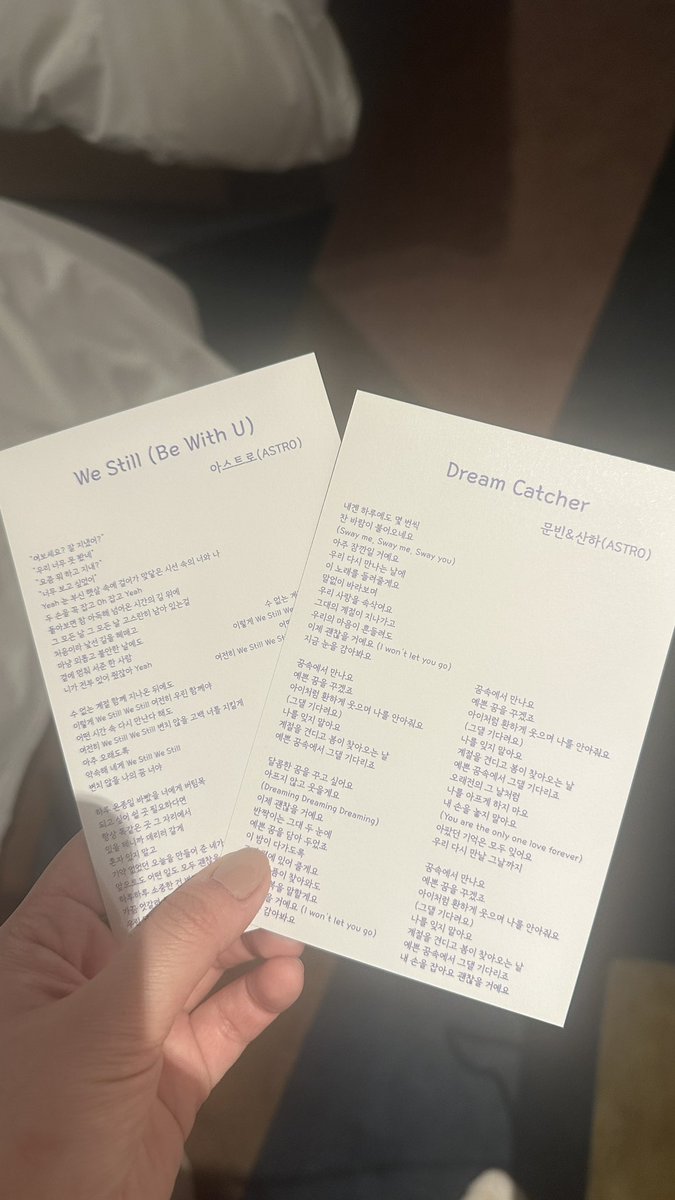 rohaprotector's tweet photo. Awww the post cards Bin’s family gave have We Still and Dreamcatcher at the back 🥹 https://t.co/Ep7mBEcOKm