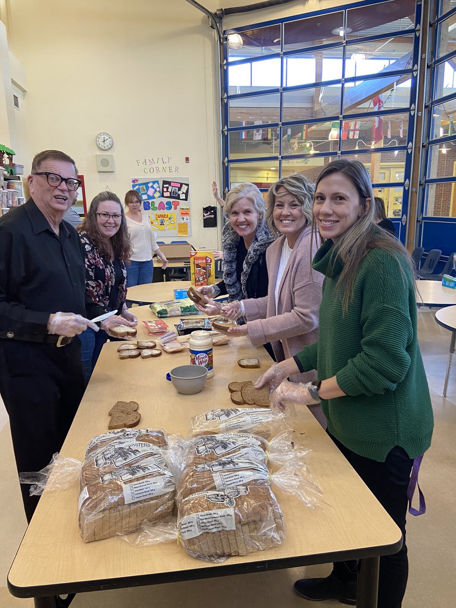 Staff had a lovely day of learning and growing. We celebrated Mass in slow motion with Fr. Kevin. Thank you Fr! It was beautiful. Then came back to school and made sandwiches, snacks and notes to be given to the Sage Clan.  Great day! #ibelieveincatholiced
