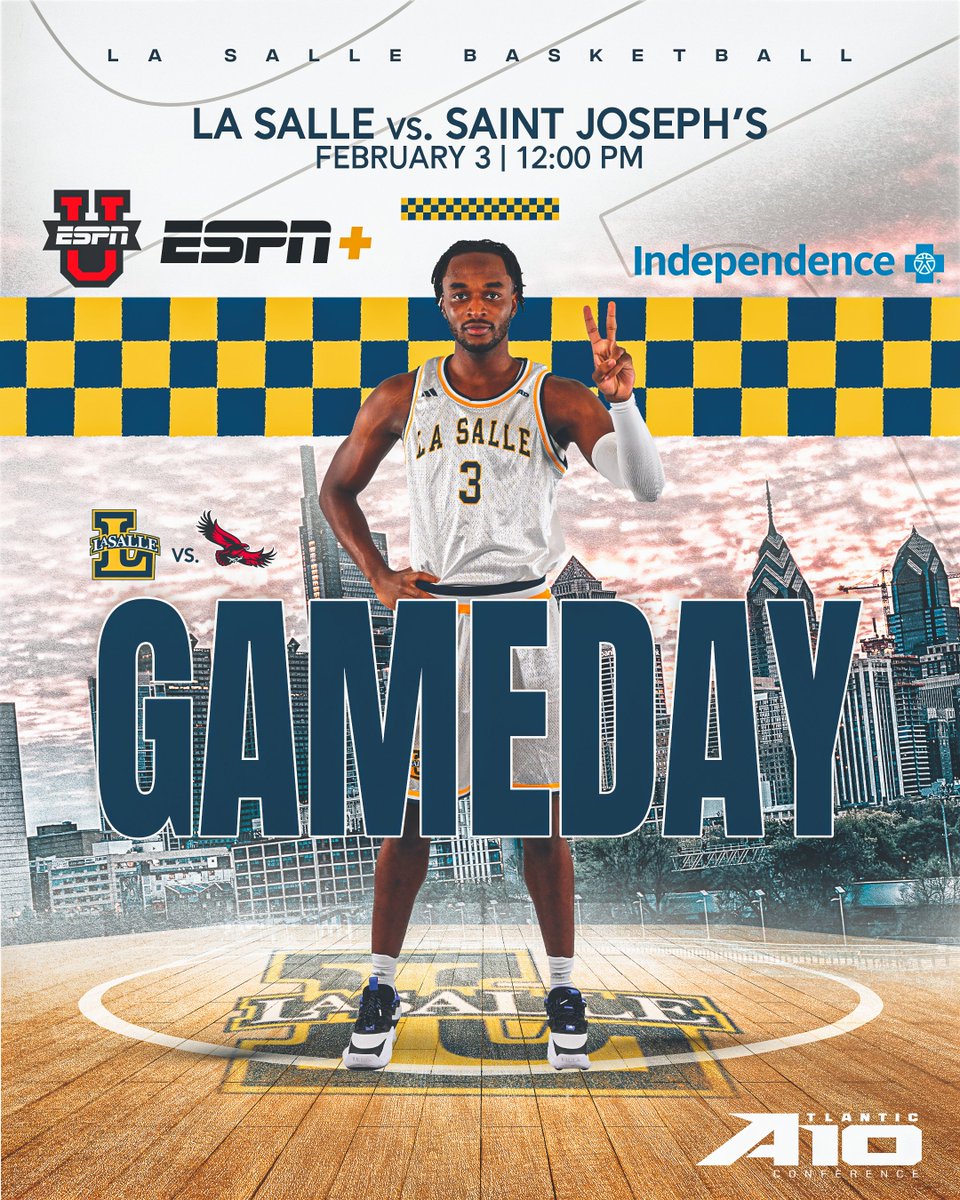 Game ✌️ against the Hawks in 2024 😤 🆚: Saint Joseph's 📍: Philadelphia, PA | Tom Gola Arena ⏰: 12:00 PM 📺: @ESPNU | shorturl.at/hqCFY 📻: shorturl.at/ilxD7 📊: shorturl.at/dmCG2 🎟️: shorturl.at/nrzCI ⚪️: Wear WHITE‼️