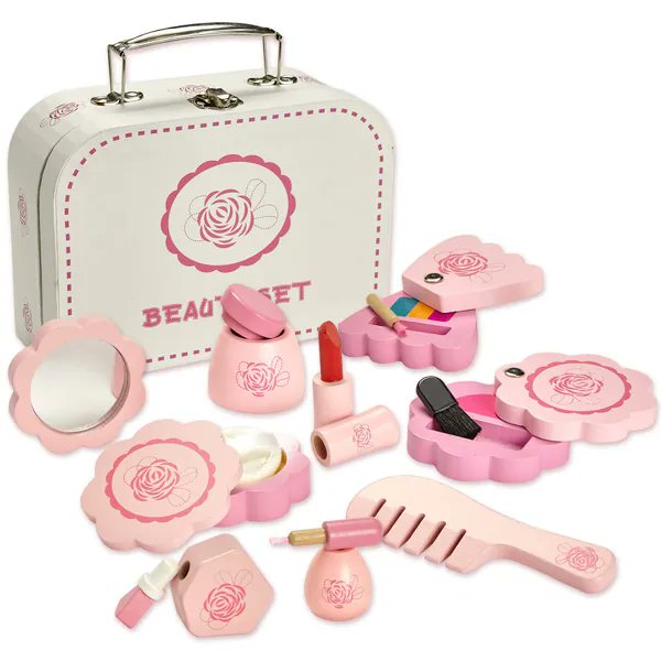 FluidityASMR's tweet image. I just received Dragon Drew Wooden Toy Beauty Set – 10 Piece Kit - Girls Salon Set with Makeup, Brush, Mirror and Cosmetics Case - 100% Natural Wood, Nontoxic Paint, Smooth Edges - from Joel Medrano via Throne. Thank you! throne.com/fluidityasmr #Wishlist #Throne