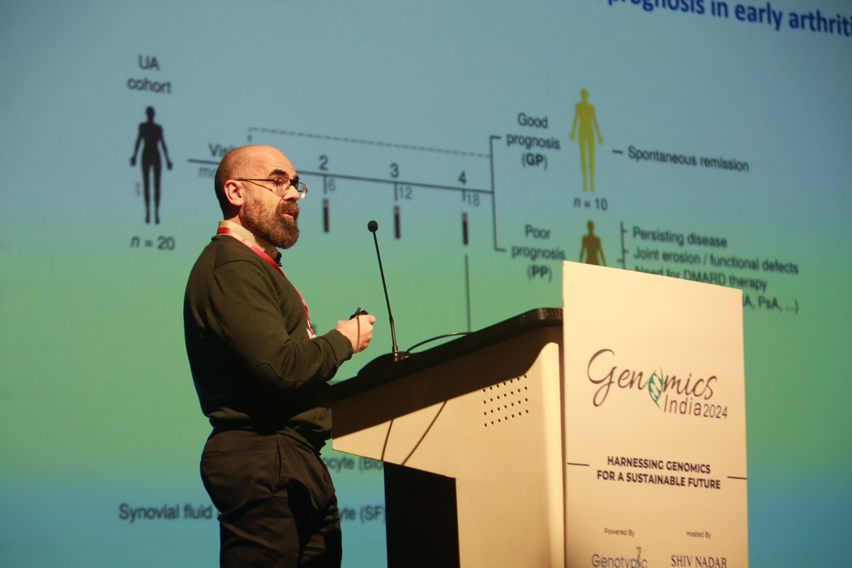 ShivNadarUniv's tweet photo. Dr. Esteban Ballestar, a distinguished Professor at the Josep Carreras Research Institute in Spain, shared insightful findings during his presentation at the Genomics Conference 2024. His discussion centered around the fascinating topic of epigenetic reprogramming of immune responses in the context of inflammation and cancer. 

@Genomics_India 
#GIC2024
