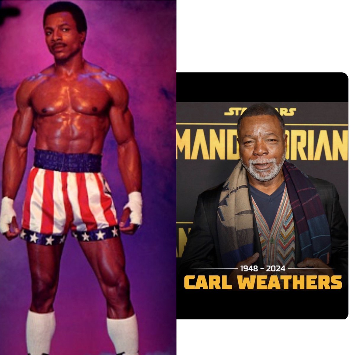 This is huge, r.i.p. Carl Weathers most famous for his role as #apollocreed in the #movie #rocky #actor #legend #EmmyNomination #themandolorian #predator #happygilmore #toystory #fanduel #superbowlcommercial #footballplayer #oaklandraiders #neworleans