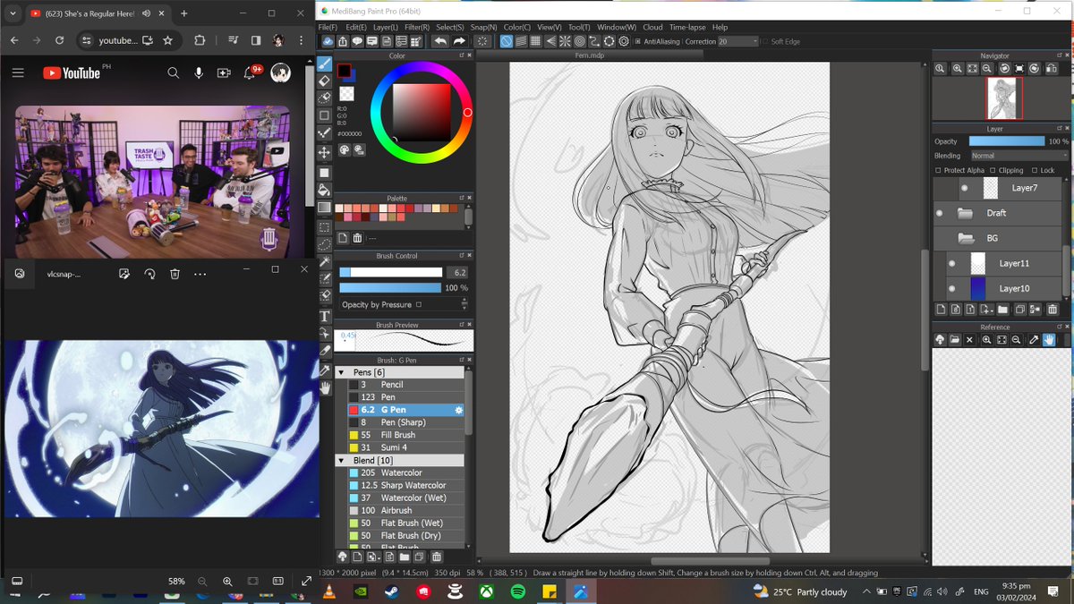 Neld_ian's tweet photo. Got some free time to draw again :)
#frieren #WIP https://t.co/LenwYyRpXY