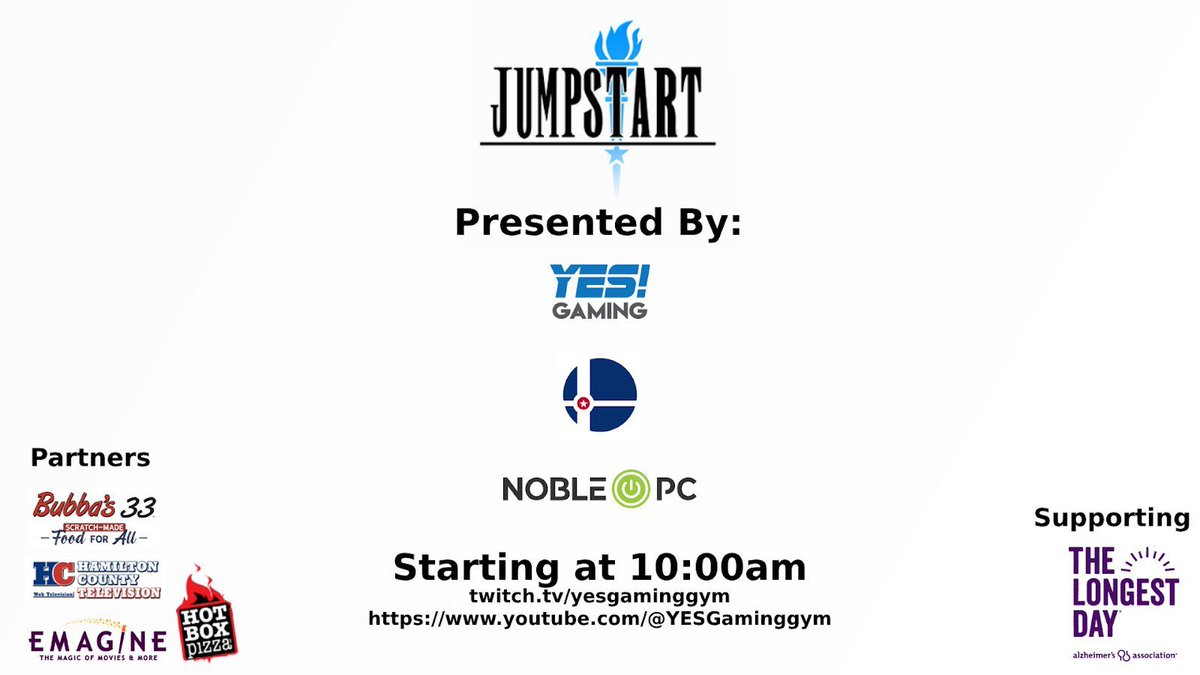 It’s finally here. Jumpstart 2024 is going to be kicking off shortly. So excited to bring you this great smash action all day live on YES Gaming. We’ve got a whole day of streaming and fun for you. Stop by to watch in person or watch the live stream in our YouTube twitch or kick.