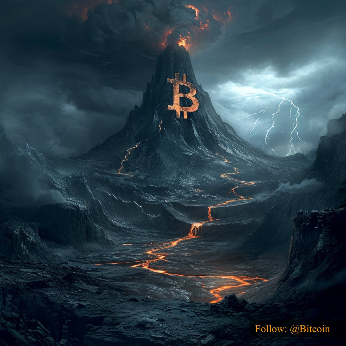 #Bitcoin: Erupting from the depths of innovation to reshape financial landscapes. Are you ready to embrace the lava of change? 💰 🌋